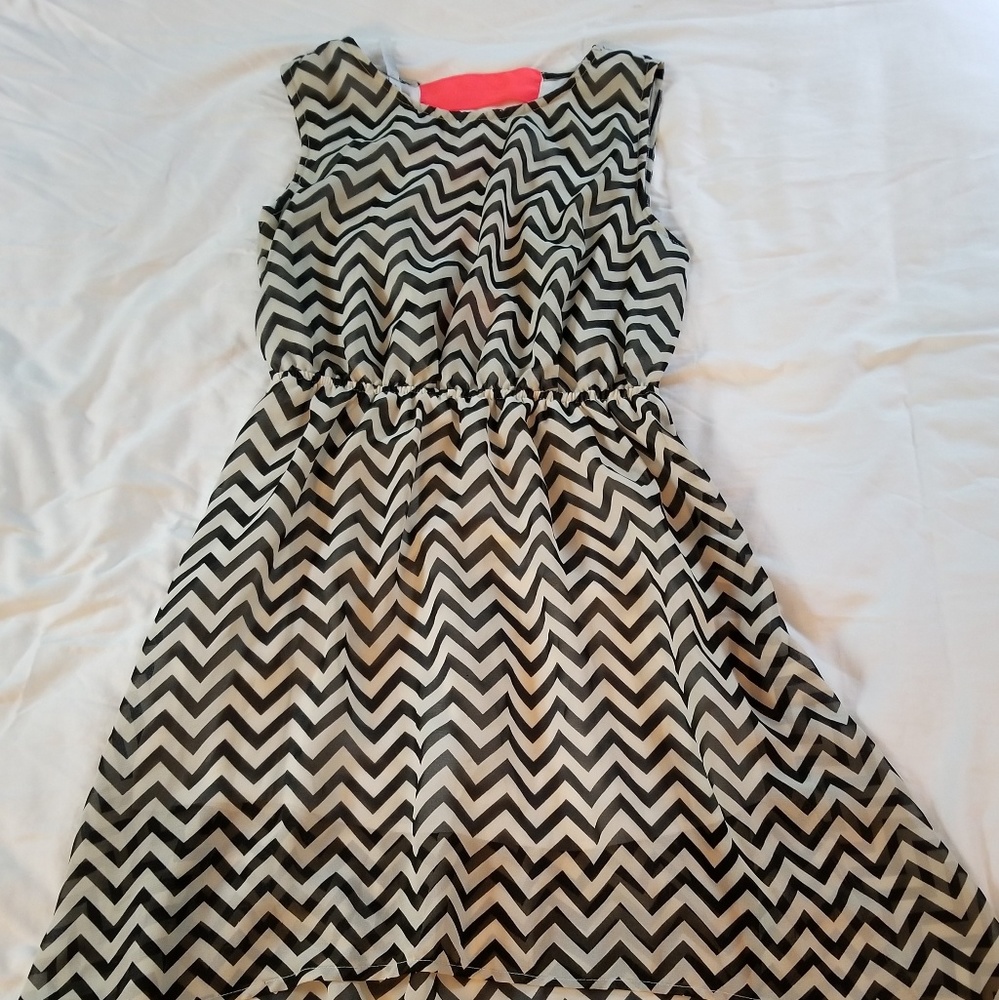 Chevron high low dress